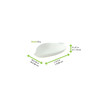 Bionchic Dish 3.5X2.35X0.47 IN Sugarcane White Leaf 50 Count/Pack 6 Packs/Case 300 Count/Case
