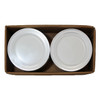 Plate 7.5 IN White Silver Band 144/Case
