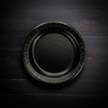 Dart® Quiet Classic® Plate 7 IN Polystyrene Foam Black Round Laminated 1000/Case