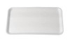 16S Meat Tray 12.25X7.25X0.5 IN Polystyrene Foam Shallow White Rectangle 250/Bundle