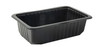 Meat Tray 10.69X6.72X3 IN 1 Compartment PP Black Rectangle Barrier 2688/Pallet