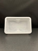 Meat Tray 10.69X6.72X3 IN 1 Compartment PP White Rectangle Barrier 2688/Pallet