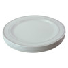 Plate 9 IN PS White Silver Round 144/Case