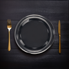 Plate 10.25 IN Black 500/Case