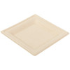 Plate 6.25X6.25 IN Molded Fiber Natural Square Microwave Safe Freezer Safe 125 Count/Pack 4 Packs/Case 500 Count/Case