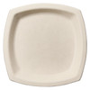Dart® Plate 6.7X6.7X0.627 IN Fiber Blend Natural Square Microwave Safe 125 Count/Pack 8 Packs/Case 1000 Count/Case