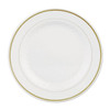 WNA Plate 10.25 IN Plastic White Gold Round 120/Case