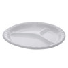 Plate 10.3X1 IN 3 Compartment Polystyrene Foam White 540/Case