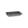 2PZ Meat Tray 8X5.75X1.2 IN Polystyrene Foam Black Rectangle 400/Case