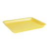 10S Meat Tray 1 Compartment Polystyrene Foam Yellow 500/Case