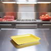 10S Meat Tray 1 Compartment Polystyrene Foam Yellow 500/Case