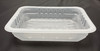 Meat Tray 8.75X6.72X1.6 IN PP Clear Rectangle Barrier 4200/Pallet
