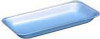 10P Supermarket Tray 10.75X5.5X1.2 IN Polystyrene Foam Blue 400/Case