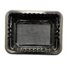 Meat Pad & Tray 8.75X6.72X2 IN 1 Compartment PP Black Rectangle Barrier 3920/Pallet