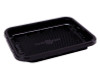 4D Meat Tray 9.25X7.25X1.13 IN PET Black 300/Case
