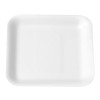 1S Meat Tray 5.25X5.25X0.5 IN Polystyrene Foam Shallow White Square 1000/Case