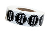 Plain Wings Deli Label 1 IN Black Icon Circle UV 1000 Count/Roll 50 Rolls/Case 50000 Count/Case