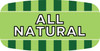 All Natural Bakery Flavor Label 0.625X1.25 IN 4 Color Process UV 1000 Count/Roll 50 Rolls/Case 50000 Count/Case