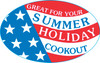 Great For Your Summer Holiday Cookout Holiday Label 1.25X2 IN Red Blue Oval 500 Count/Roll 20 Rolls/Case