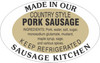 Country Style Pork Sausage Made in Our Sausage Kitchen Ingredient Label 1.25X2 IN Tan Black Oval 500 Count/Roll 20 Rolls/Case