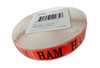 Ham Label 0.625X1.25 IN Black Fluorescent Red Short Oval 1000 Count/Roll 50 Rolls/Case 50000 Count/Case