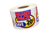 Family Pack Save 20¢ Meat Value Family Label 2.4X3 IN Yellow Red Blue Black 500 Count/Roll 25 Rolls/Case