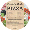 Freshly Made Pizza Deli Check List Label 4.625 IN Circle 4 Color Process 250 Count/Roll 8 Rolls/Case 2000 Count/Case