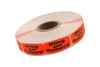 Ring on Bakery Label 0.625X1.25 IN Black Fluorescent Red Short Oval 1000 Count/Roll 50 Rolls/Case 50000 Count/Case