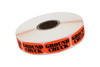 Ground Chuck Label 0.625X1.25 IN Black Fluorescent Red Short Oval 1000 Count/Roll 50 Rolls/Case 50000 Count/Case