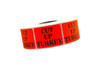 Cut Up Turkey Meat Label 1.5X2 IN Black Fluorescent Red Paper 1000 Count/Roll 20 Rolls/Case 20000 Count/Case