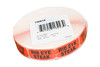 Rib Eye Steak Label 0.625X1.25 IN Black Fluorescent Red Short Oval 1000 Count/Roll 50 Rolls/Case 50000 Count/Case