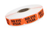 Rib Eye Steak Label 0.625X1.25 IN Black Fluorescent Red Short Oval 1000 Count/Roll 50 Rolls/Case 50000 Count/Case