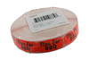 Fine For BBQ Label Black Fluorescent Red Short Oval Dayglo 1000 Count/Roll 50 Rolls/Case 50000 Count/Case