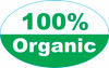 100% Organic Produce Label 1.25X2 IN Green Oval 500 Count/Roll 20 Rolls/Case 10000 Count/Case