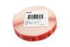 Turkey Label Black Fluorescent Red Short Oval Dayglo 1000 Count/Roll 50 Rolls/Case 50000 Count/Case