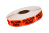 Ground Pork Label 0.625X1.25 IN Black Fluorescent Red Short Oval 1000 Count/Roll 50 Rolls/Case 50000 Count/Case