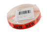 New Label 0.625X1.25 IN Black Fluorescent Red Short Oval 1000 Count/Roll 50 Rolls/Case 50000 Count/Case