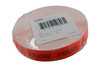 Fresh Label Black Fluorescent Red Short Oval Dayglo 1000 Count/Roll 50 Rolls/Case 50000 Count/Case