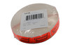 Ground Round Label 0.625X1.25 IN Black Fluorescent Red Short Oval 1000 Count/Roll 50 Rolls/Case 50000 Count/Case