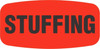Stuffing Label 0.625X1.25 IN Black Fluorescent Red Short Oval 1000 Count/Roll 50 Rolls/Case 50000 Count/Case