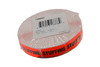 Stuffing Label 0.625X1.25 IN Black Fluorescent Red Short Oval 1000 Count/Roll 50 Rolls/Case 50000 Count/Case