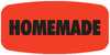 Homemade Label 0.625X1.25 IN Black Fluorescent Red Short Oval 1000 Count/Roll 50 Rolls/Case 50000 Count/Case