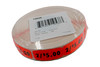 2/$5.00 Price Label 0.625X1.25 IN Black Fluorescent Red Short Oval 1000 Count/Roll 50 Rolls/Case 50000 Count/Case