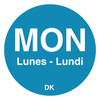 DuraMark Monday Label 0.75 IN 2000/Roll