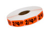 2/$4.00 Price Label 0.625X1.25 IN Black Fluorescent Red Short Oval 1000 Count/Roll 50 Rolls/Case 50000 Count/Case