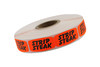 Strip Steak Label 0.625X1.25 IN Black Fluorescent Red Short Oval 1000 Count/Roll 50 Rolls/Case 50000 Count/Case