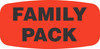 Family Pack Label 0.625X1.25 IN Black Fluorescent Red Short Oval 1000 Count/Roll 50 Rolls/Case 50000 Count/Case