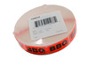 BBQ Label 0.625X1.25 IN Black Fluorescent Red Short Oval 1000 Count/Roll 50 Rolls/Case 50000 Count/Case