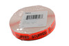 Stuffed Label 0.625X1.25 IN Black Fluorescent Red Short Oval 1000 Count/Roll 50 Rolls/Case 50000 Count/Case