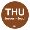 DuraMark Thursday Label 0.75 IN 2000/Roll
